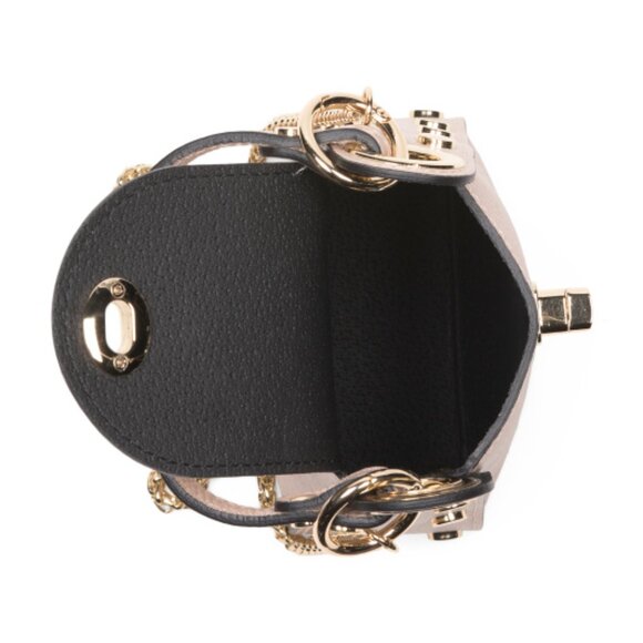 ISADORA Made In Italy Leather Phone Crossbody With Side Studs - Picture 2 of 4